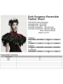 Black and Red Gothic Gorgeous Reversible Lace Feather Shawl