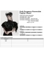 Black Gothic Gorgeous Reversible Lace Feather Shawl