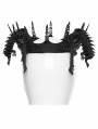Black Gothic Coiling Dragon Crystal Crown Headwear
