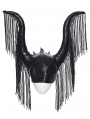 Black Gothic Magic Witch Horns Tassel Headdress