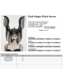 Black Gothic Magic Witch Horns Tassel Headdress