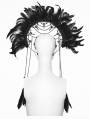 Black Gothic Goddess Halo Feather Hair Hoop