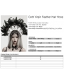 Black Gothic Goddess Halo Feather Hair Hoop