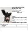 Black Gothic Skeleton Tricorn Feather Pirate Hat