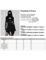 Black Gothic Punk Wasteland Cutout Hooded Face Mask Short Dress