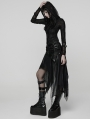 Black Gothic Wasteland Decadent Punk Irregular Skirt
