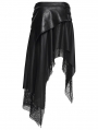 Black Gothic Wasteland Decadent Punk Irregular Skirt