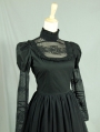 Black Vintage Long Sleeves Romantic Victorian Dress