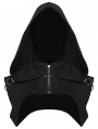 Black Gothic Wasteland Hooded Short Vest for Women