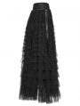 Black Gothic Sweet Punk Shorts with Tulle Skirt