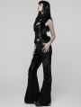 Black Gothic Retro Court Style Flared Pants for Women