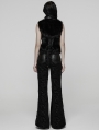 Black Gothic Retro Court Style Flared Pants for Women