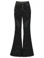 Black Gothic Retro Court Style Flared Pants for Women