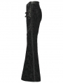 Black Gothic Retro Court Style Flared Pants for Women