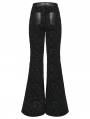 Black Gothic Retro Court Style Flared Pants for Women