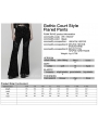 Black Gothic Retro Court Style Flared Pants for Women