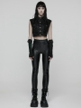 Black Gothic Printed Leggings for Women