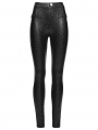 Black Gothic Printed Leggings for Women