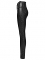 Black Gothic Printed Leggings for Women