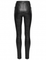 Black Gothic Printed Leggings for Women