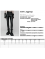 Black Gothic Printed Leggings for Women