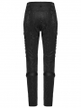 Black Gothic Punk Patchwork Snake Print Trousers for Women