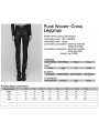 Black Gothic Punk Woven-Cross Panelled Leggings for Women