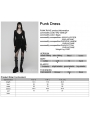 Black Gothic Punk Rivet Mesh Layered Irregular Dress