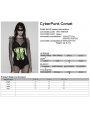 Black and Green Gothic Cyberpunk Armor Splicing Corset Waistband