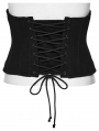 Black Gothic Cyberpunk Armor Splicing Corset Waistband