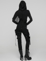 Black Gothic Punk Metal Rivet Underbust Corset Waistband