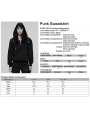 Black Gothic Punk Daily Wear Hooded Sweatshirt for Women