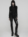 Black Gothic Decadent Punk Leggings for Women