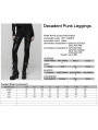 Black Gothic Decadent Punk Leggings for Women