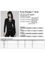 Black Gothic Punk Pleated Long Sleeve T-Shirt for Women