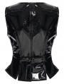 Black Dark Gothic Patent Leather Vest for Women