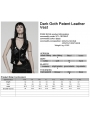 Black Dark Gothic Patent Leather Vest for Women