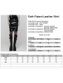 Black Gothic Lace Trim Patent Leather Midi Skirt