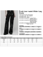 Black Gothic Punk Low-Waist Wide-Leg Pants for Women