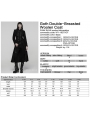Black Retro Gothic Double-Breasted Woolen Long Coat for Women