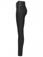 Black Gothic Striped Leggings for Women