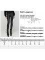 Black Gothic Striped Leggings for Women