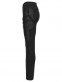 Black Gothic Punk Techwear Trousers for Women