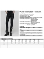 Black Gothic Punk Techwear Trousers for Women