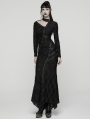 Black Gothic Punk Asymmetric Decadent Fishtail Maix Dress
