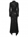 Black Gothic Punk Asymmetric Decadent Fishtail Maix Dress