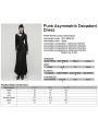 Black Gothic Punk Asymmetric Decadent Fishtail Maix Dress