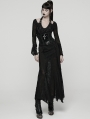 Black Gothic Cross Bat Patent Leather Corset Waistband