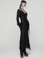 Black Gothic Cross Bat Patent Leather Corset Waistband