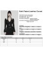 Black Gothic Cross Bat Patent Leather Corset Waistband